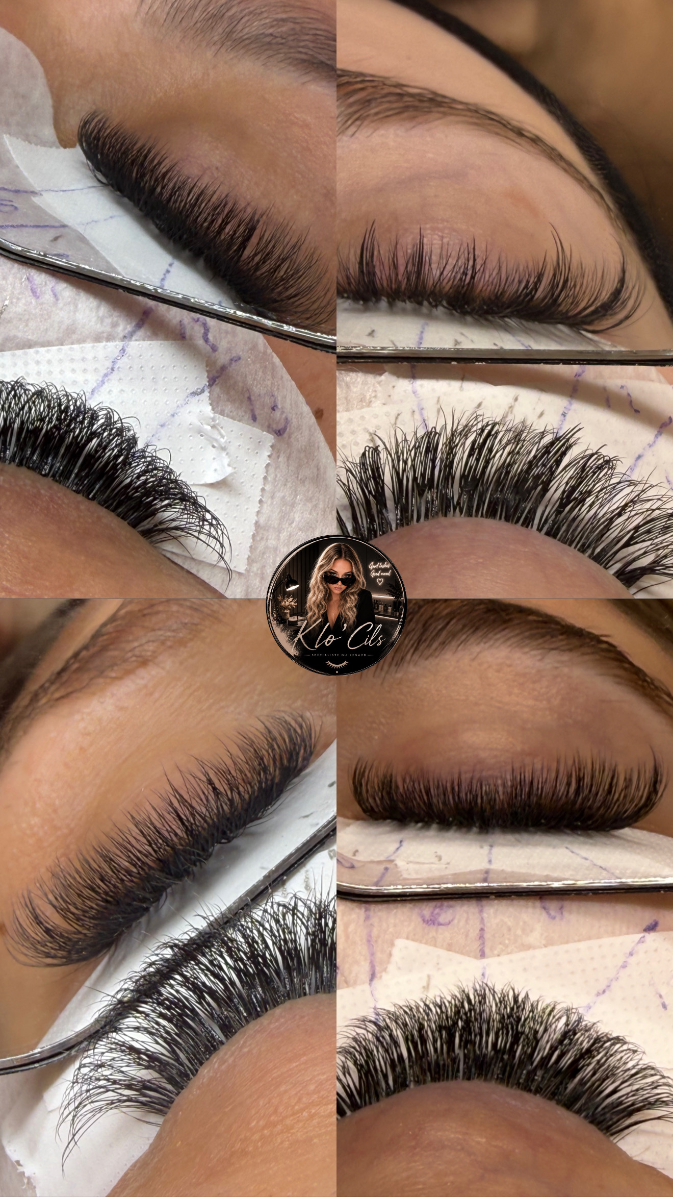 Pose d'extensions de cils