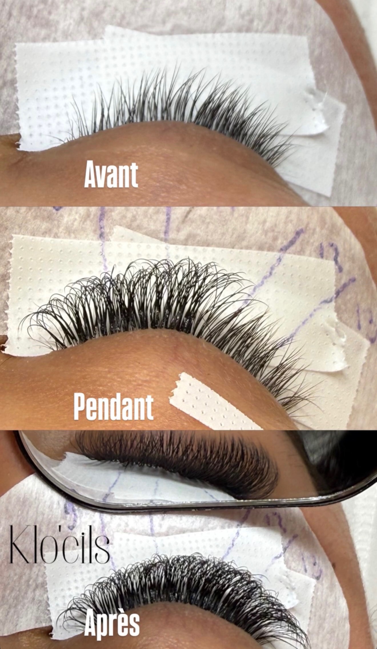 Volume marron - extensions de cils